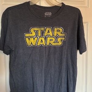 Star Wars Charcoal Tee with Yellow Logo